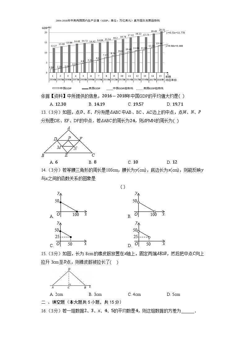 人教版数学八年级下册期末素质检测模拟试题（学校自测）第3页