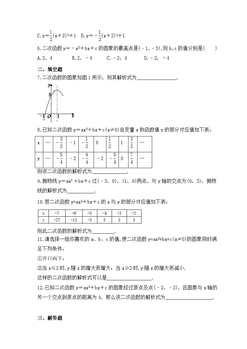 2023年人教版九年级上册《二次函数解析式求法》专项练习(含答案)第2页