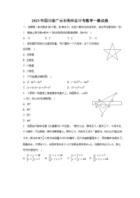 2023年四川省广元市利州区中考数学一模试卷（含解析）