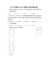 2023年安徽省六安市十校联盟中考数学模拟试卷（含解析）