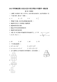 2023年河南省周口市沈丘县中英文学校中考数学一模试卷（含解析）