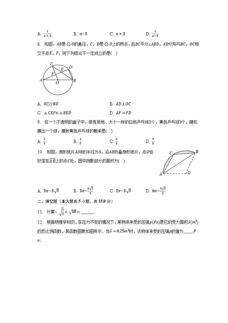 2023年山西省朔州市怀仁市中考数学一模试卷（含解析）02