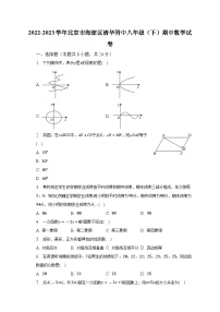 2022-2023学年北京市海淀区清华附中八年级（下）期中数学试卷（含解析）