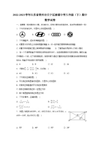 2022-2023学年江苏省常州市天宁区清潭中学八年级（下）期中数学试卷（含解析）