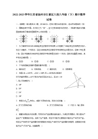 2022-2023学年江苏省扬州市江都区八校八年级（下）期中数学试卷（含解析）