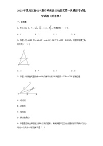 2023年黑龙江省佳木斯市桦南县三校四区中考第一次模拟考试数学试题