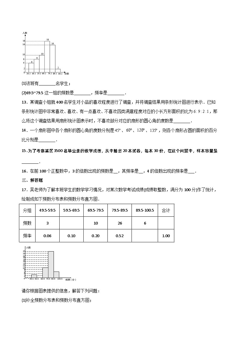 【全套专题】初中数学同步学案 7年级下册 第30课  数据的收集、整理与描述单元检测（含解析）第3页