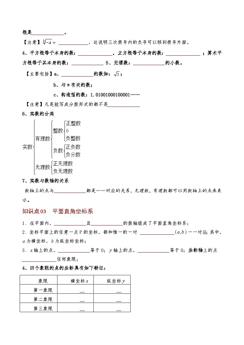 【全套专题】初中数学同步学案 7年级下册 第31课  期中复习与巩固（含解析）03