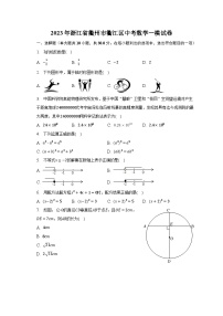 2023年浙江省衢州市衢江区中考数学一模试卷（含解析）