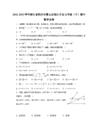 2022-2023学年浙江省杭州市萧山区钱江片区七年级（下）期中数学试卷(含解析）