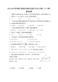 2022-2023学年浙江省杭州市萧山区钱江片区七年级（下）期中数学试卷（含解析）