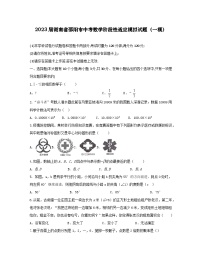 2023届湖南省邵阳市中考数学阶段性适应模拟试题（一模）含解析