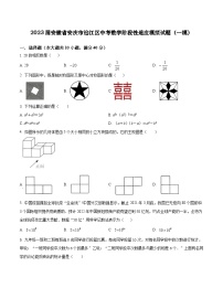 2023届安徽省安庆市迎江区中考数学阶段性适应模拟试题（一模）含解析