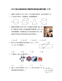 2023届山东省济南市中考数学阶段性适应模拟试题（3月）无答案