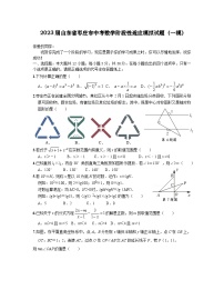 2023届山东省枣庄市中考数学阶段性适应模拟试题（一模）含解析