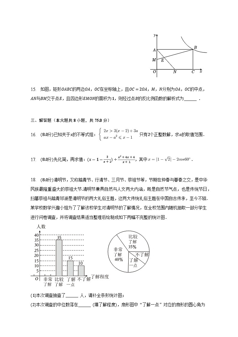 2023年广东省惠州市惠阳区+中考数学+模拟+试卷(含答案)第3页