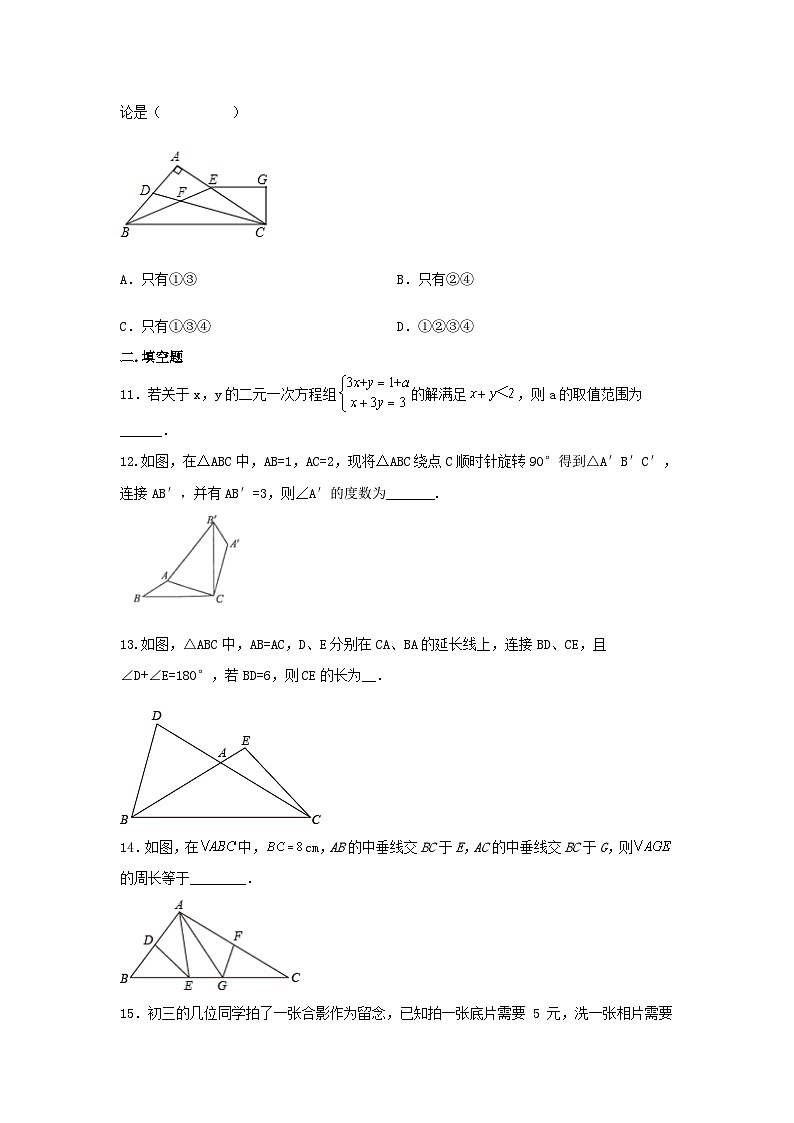 北师大版八年级下册数学期中培优训练（无答案）第3页