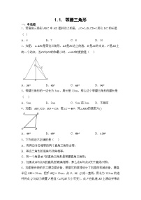 数学1 等腰三角形当堂检测题