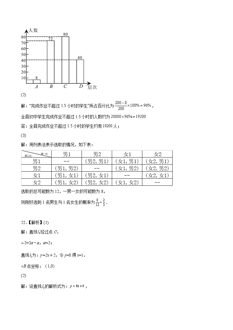 （山东济南卷）2023年中考数学第三次模拟考试（参考答案）第3页