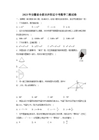 2023年安徽省合肥市庐阳区中考数学二模试卷（含解析）