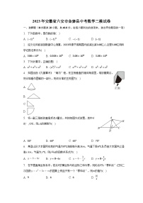 2023年安徽省六安市金寨县中考数学二模试卷（含解析）