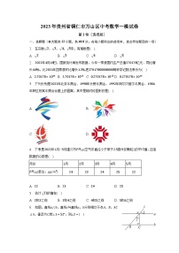 2023年贵州省铜仁市万山区中考数学一模试卷（含解析）