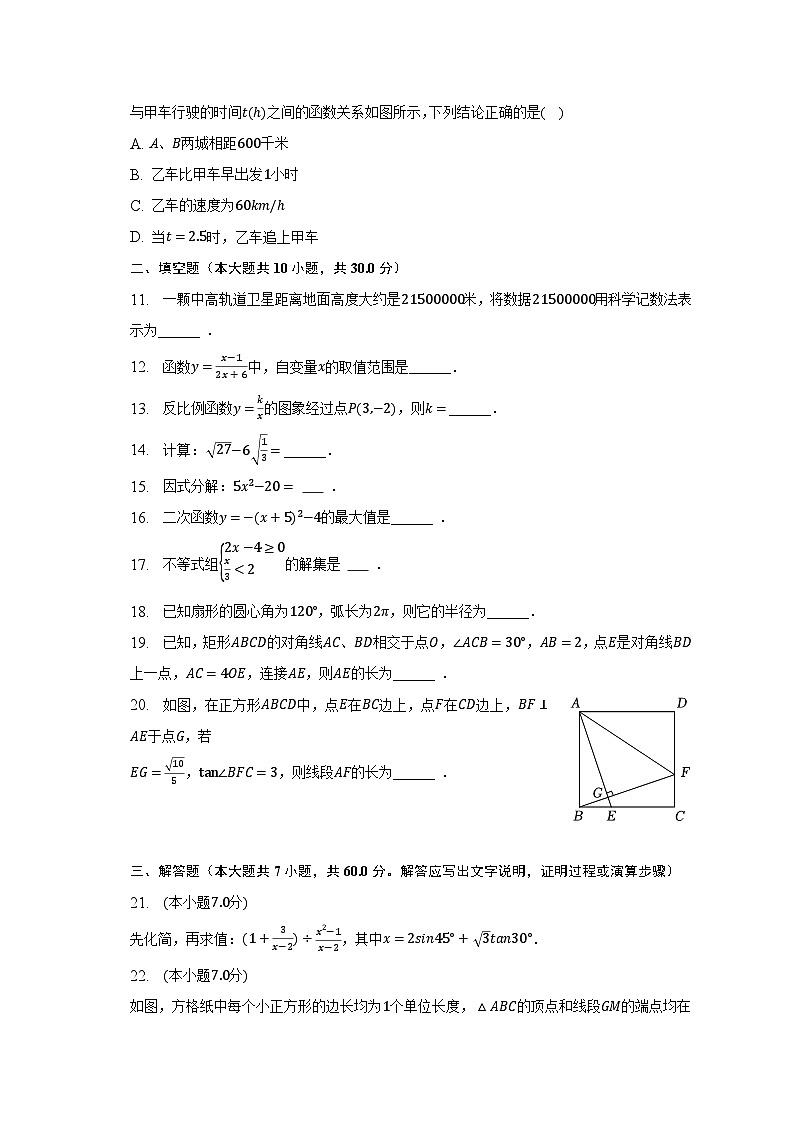 2023年黑龙江省哈尔滨市香坊区中考数学二模试卷（含解析）03