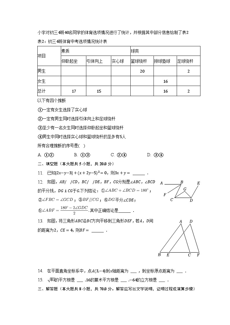 2022-2023学年湖北省襄阳市南漳县七年级（下）期中数学试卷（含解析）第3页
