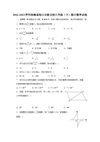 2022-2023学年海南省海口市部分校八年级（下）期中数学试卷（含解析）