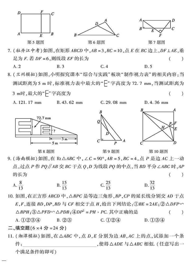 （2023秋）（初中）-北师版数学（九年级全一册上）- 专题三 图形的相似02