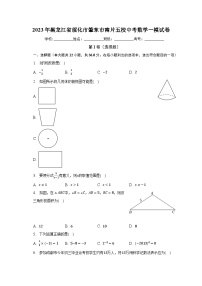 2023年黑龙江省绥化市肇东市南片五校中考数学一模试卷（含解析）