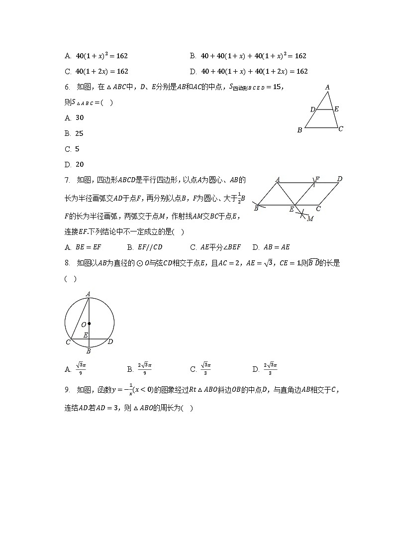 2023年辽宁省营口市大石桥市十五校中考数学监测试卷（3月份）（含解析）第2页