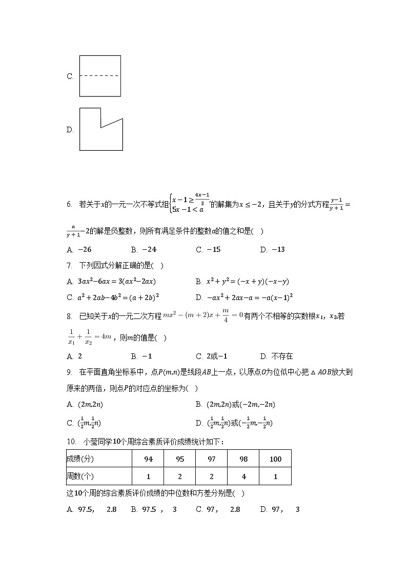 2023年山东省日照市曲阜师大附属实验学校中考数学一模试卷（含解析）02