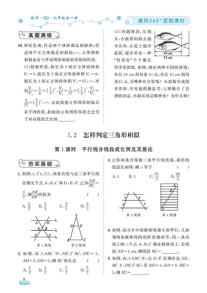 （2023秋）（初中）青岛版数学（九上）-随堂跟练（共124页）02