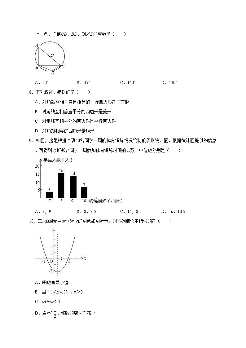 2022年广东省佛山市禅城区中考数学一模试卷02