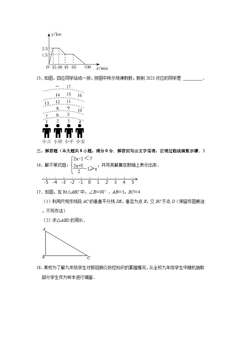 2022-2023学年广东省湛江市雷州市六校联考九年级（下）期中数学试卷(含解析)03