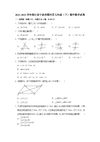 2022-2023学年浙江省宁波市鄞州区七年级（下）期中数学试卷(含解析)