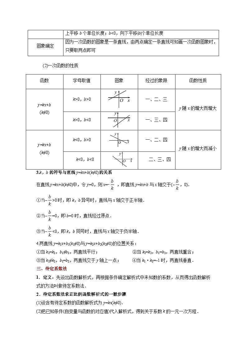 第9讲 一次函数及其图像与性质（讲义）（教师版含解析）中考数学一轮复习讲义+训练03