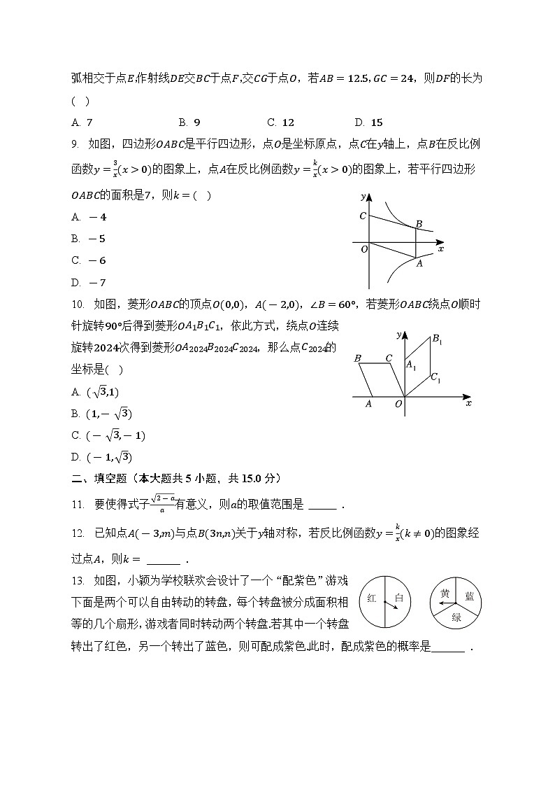 2023年河南省南阳市中考数学+仿真+模拟试卷(含答案)02