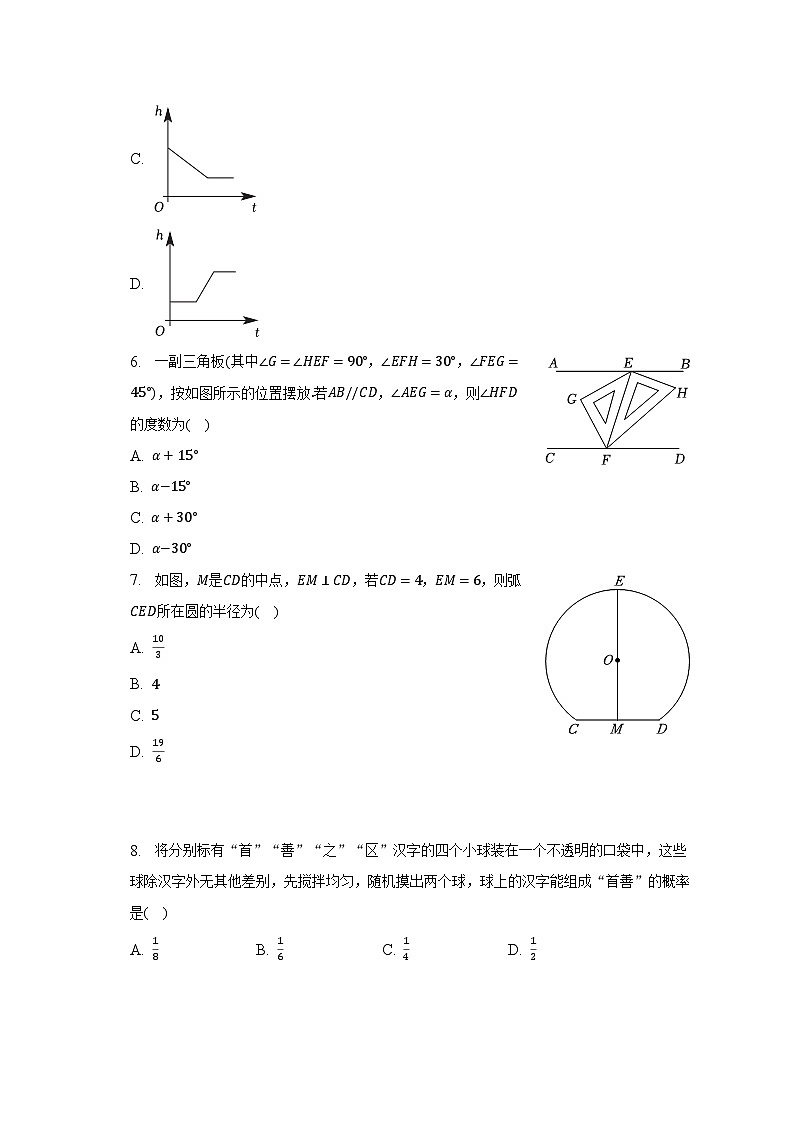 2023年安徽省淮北市烈山区中考数学一模试卷（含解析）02