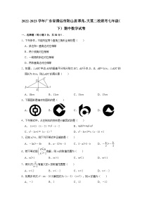 2022-2023学年广东省清远市阳山县谭兆、大莨二校联考七年级（下）期中数学试卷（含解析）