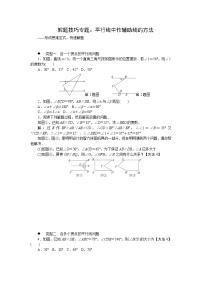 中考训练解题技巧专题：平行线中作辅助线的方法专项训练与解析