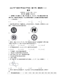 2023年广西壮族自治区贵港市桂平市中考三模数学试题