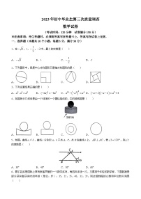 2023年辽宁省抚顺市顺城区中考三模数学试题(含答案)