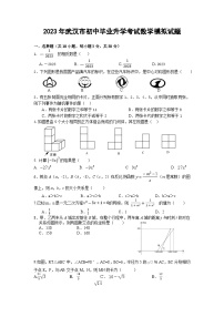 +湖北省武汉蔡甸区2022-2023学年九年级下学期五月考数学试卷+