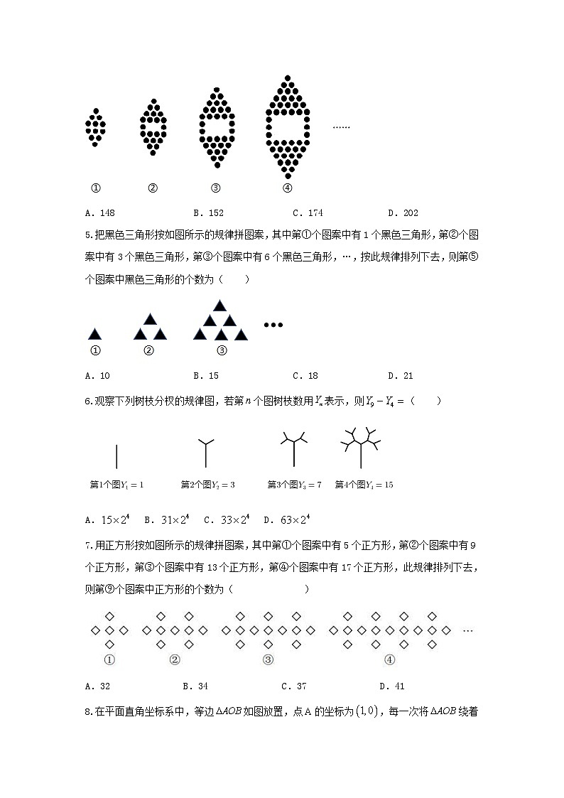 中考数学二轮复习重难点复习题型02 规律探索 类型二 图形规律（专题训练）（原卷版）第2页