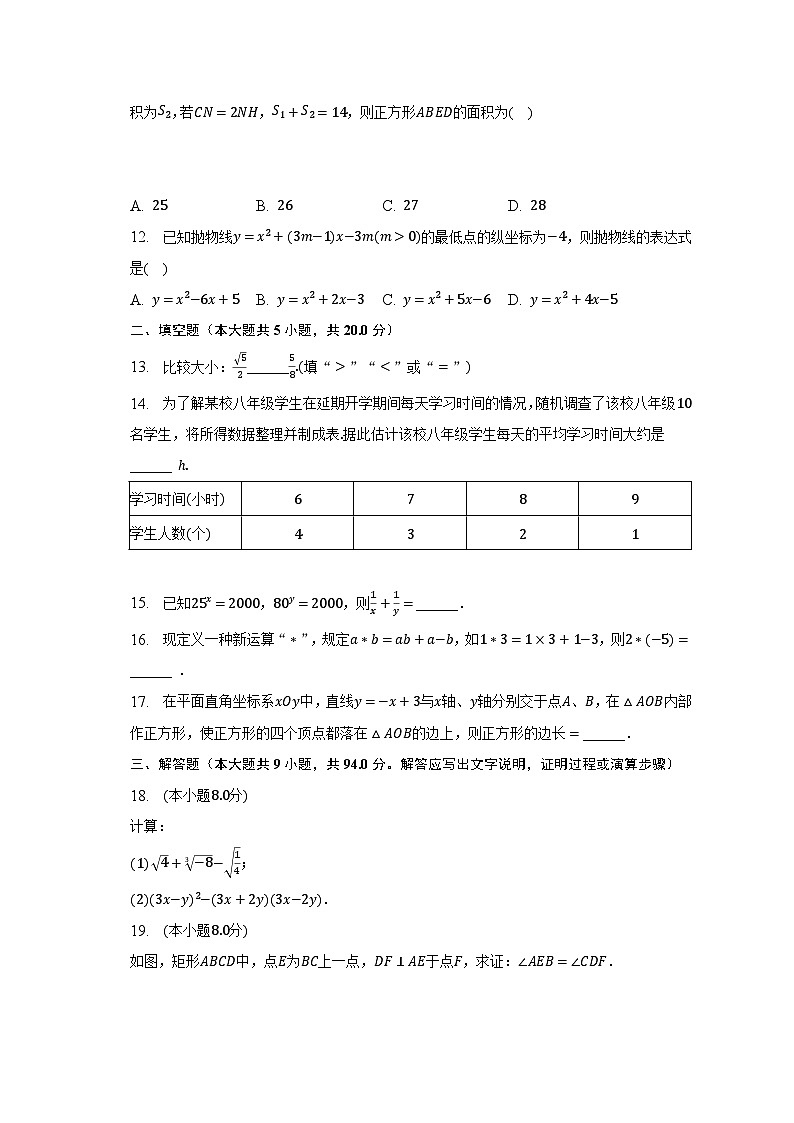 2023年四川省自贡六中中考数学一模试卷（含解析）第3页