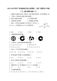 2022-2023学年广东省清远市阳山县谭兆、大莨二校联考七年级（下）期中数学试卷（1）（含解析）