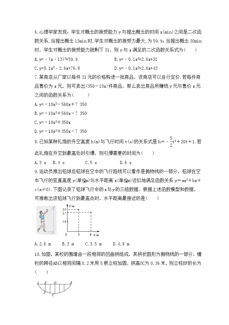 2023年人教版数学九年级上册《22.3 实际问题与二次函数》同步精炼（含答案）02