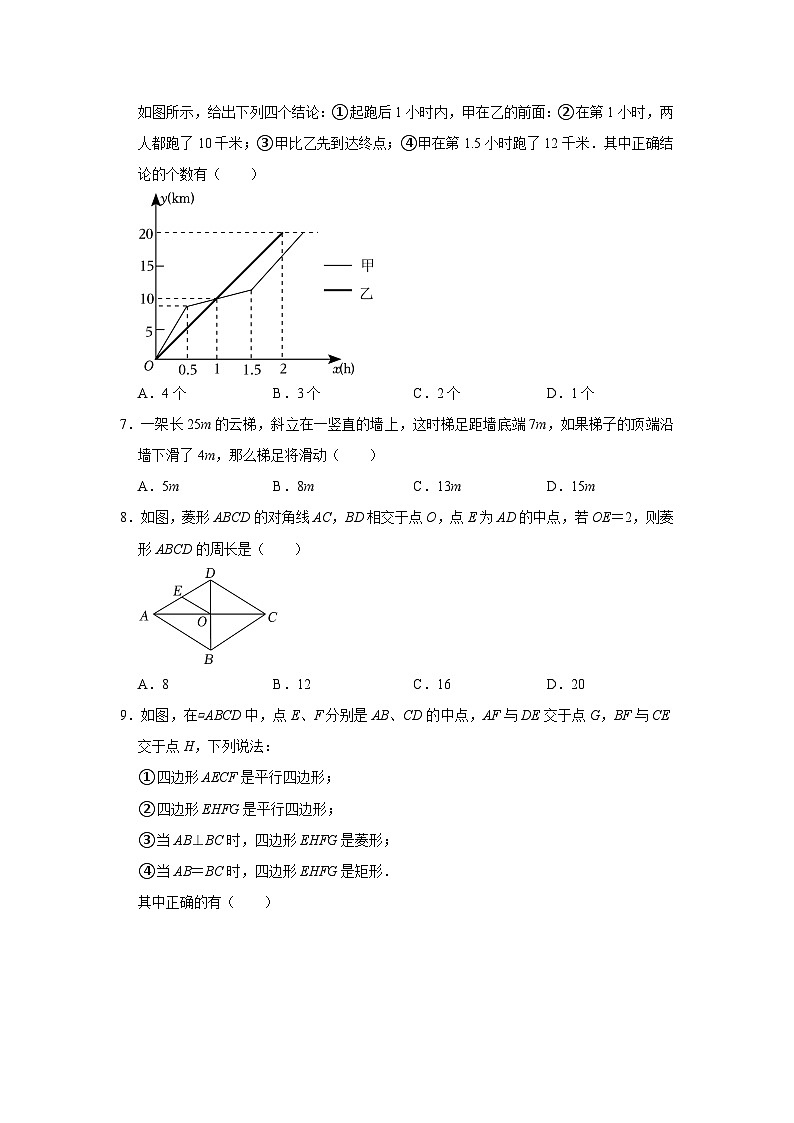 2022-2023学年人教版八年级数学下期末模拟题（二）第2页